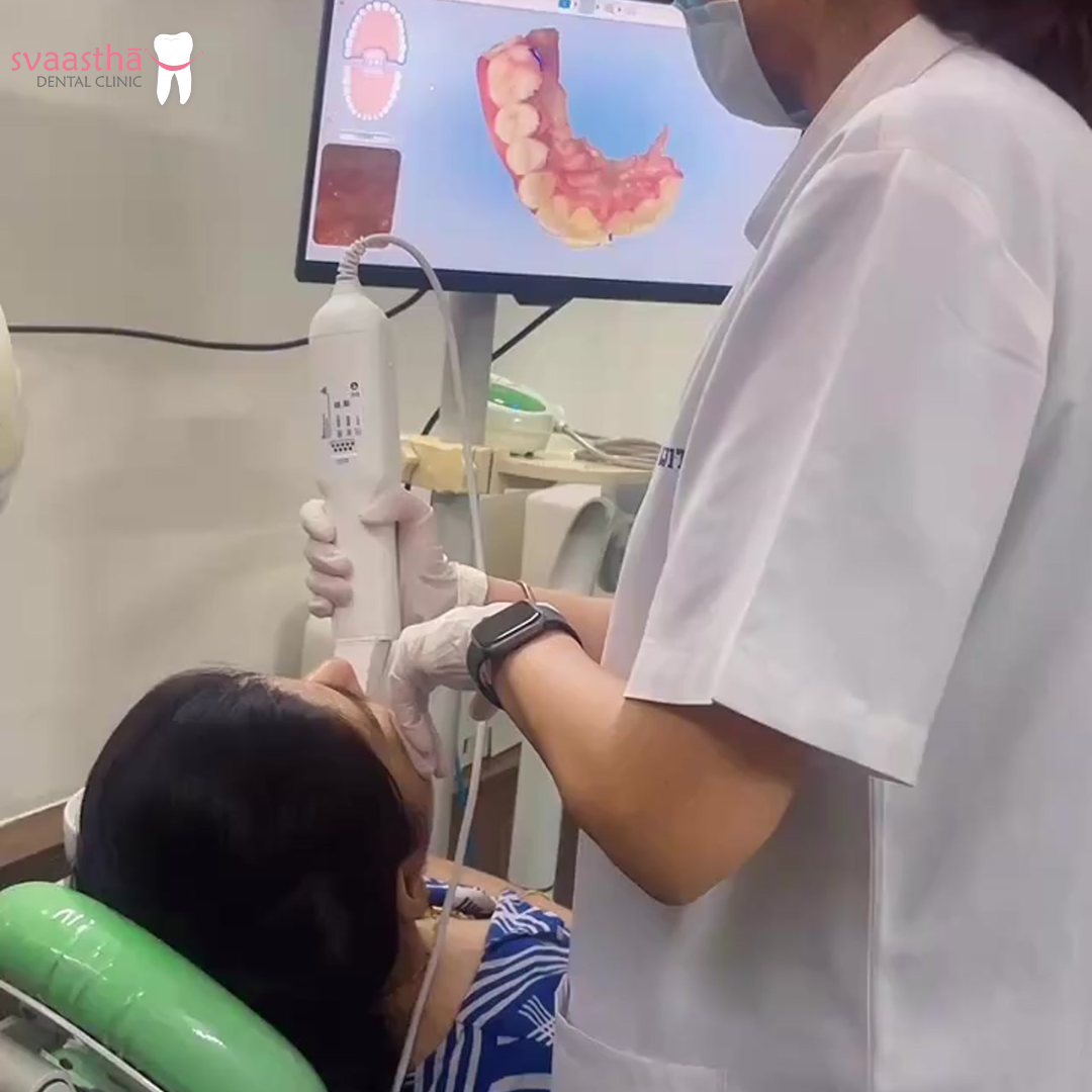 Doctor Arjita Sood is scanning a patient to create a new smile for her.
